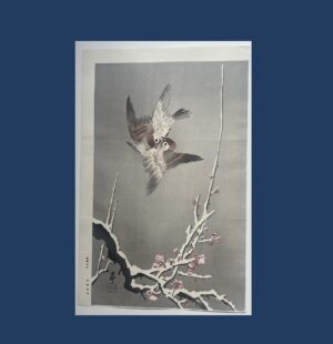Ohara Koson: Sparrows Above Plum Tree, c.1930's